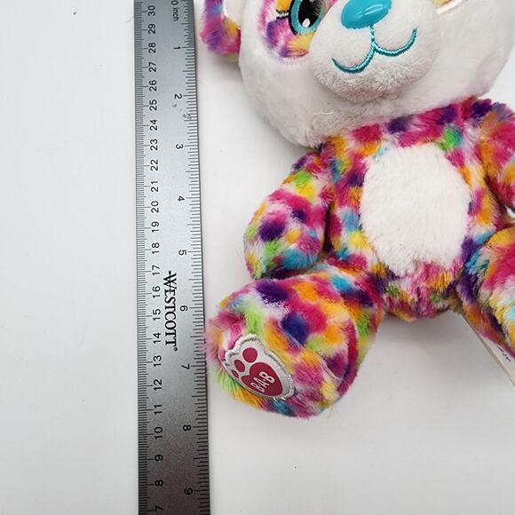Build a Bear Small Fry Confetti Panda Bear Plush 8" Light Blue Nose Speckled Fur - Picture 9 of 9